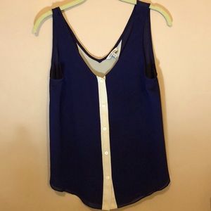 🔹*NWOT* Naked Zebra Navy Button Up Tank